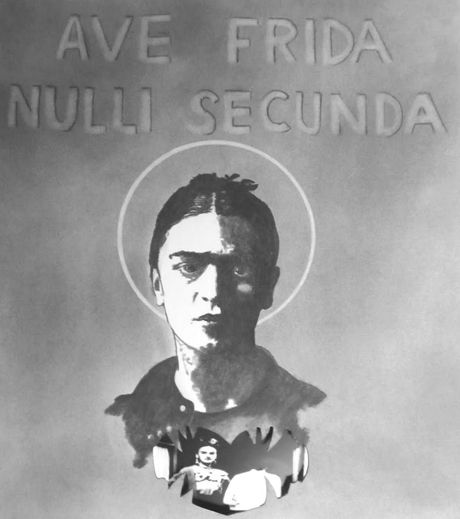 original Frida Kahlo video drawing by Campello