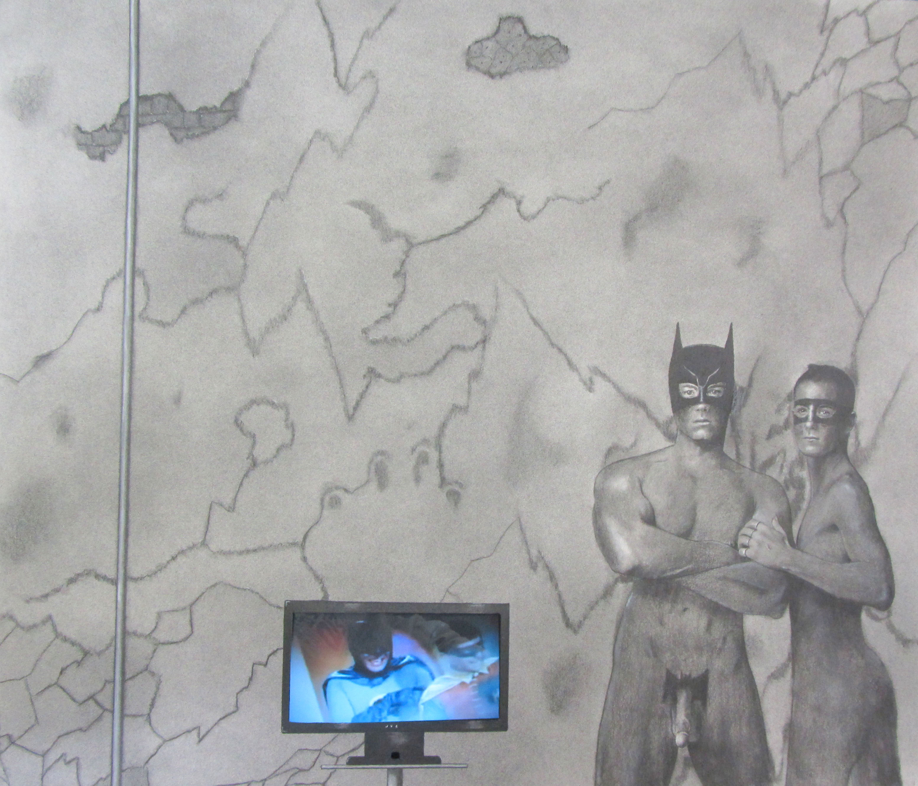 original Batman video drawing by Campello